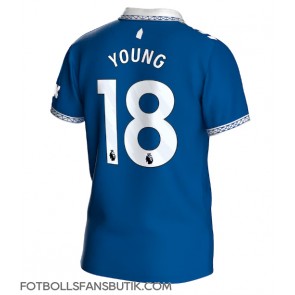 Everton Ashley Young #18 Replika Hemmatröja 2023-24 Kortärmad